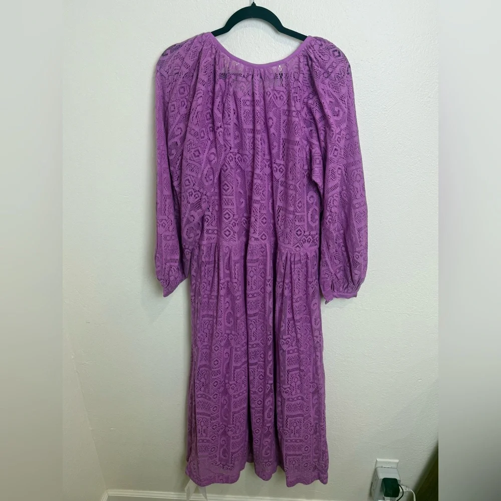 Alix of Bohemia Celeste Fig Crochet Lace Maxi Dress Orchid Small NWT
